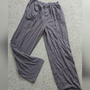 SKIMS Black Jersey Knit Wide-Leg Lounge Pants